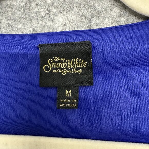 Disney Snow White and the Seven Dwarves Maxi Wrap Dress‎ M Royal Blue Red Floral - Picture 8 of 11